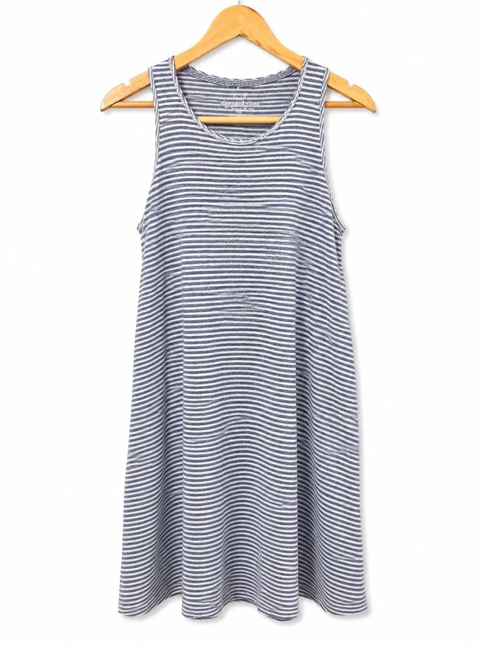 Vineyard Vines Blue White Striped Tank Dress XS Casual Swing Dress